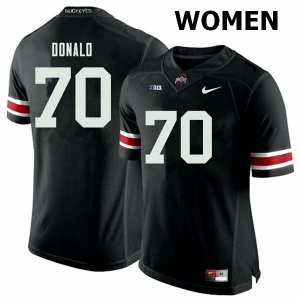NCAA Ohio State Buckeyes Women's #70 Noah Donald Black Nike Football College Jersey CLP0145XC